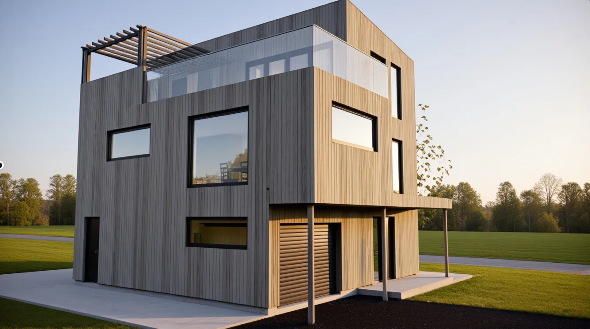 Moderne funkisvilla i tre